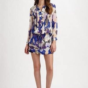 DVF all silk floral print dress size 4